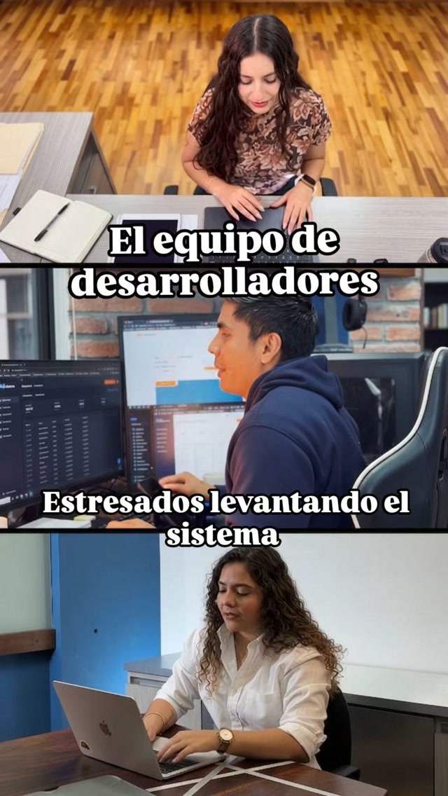 Mientras el equipo de desarrollo resuelve lo del sistema, marketing aprovecha para generar contenido. 😂📹
Lo importante es que siempre encontramos la solución 👌